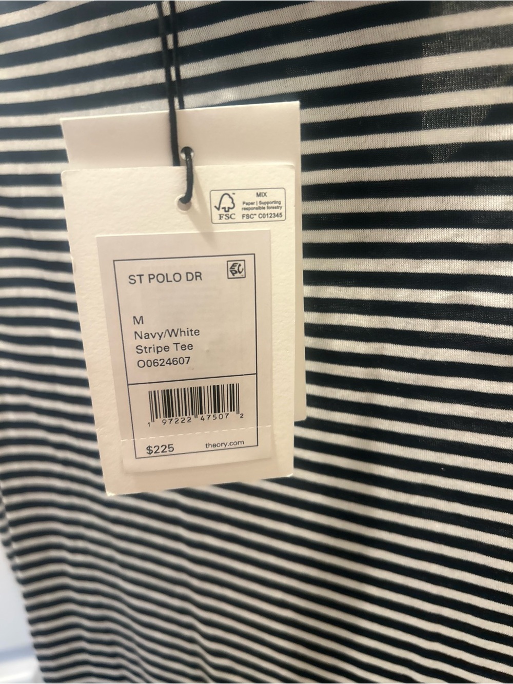Theory Black & White Striped Polo Maxi Dress - Picture 7 of 7